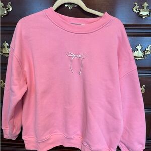 Altar'd State Pink Bow Sweatshirt